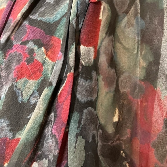 Badgley mischka pleated floral formal gown - Picture 7 of 8